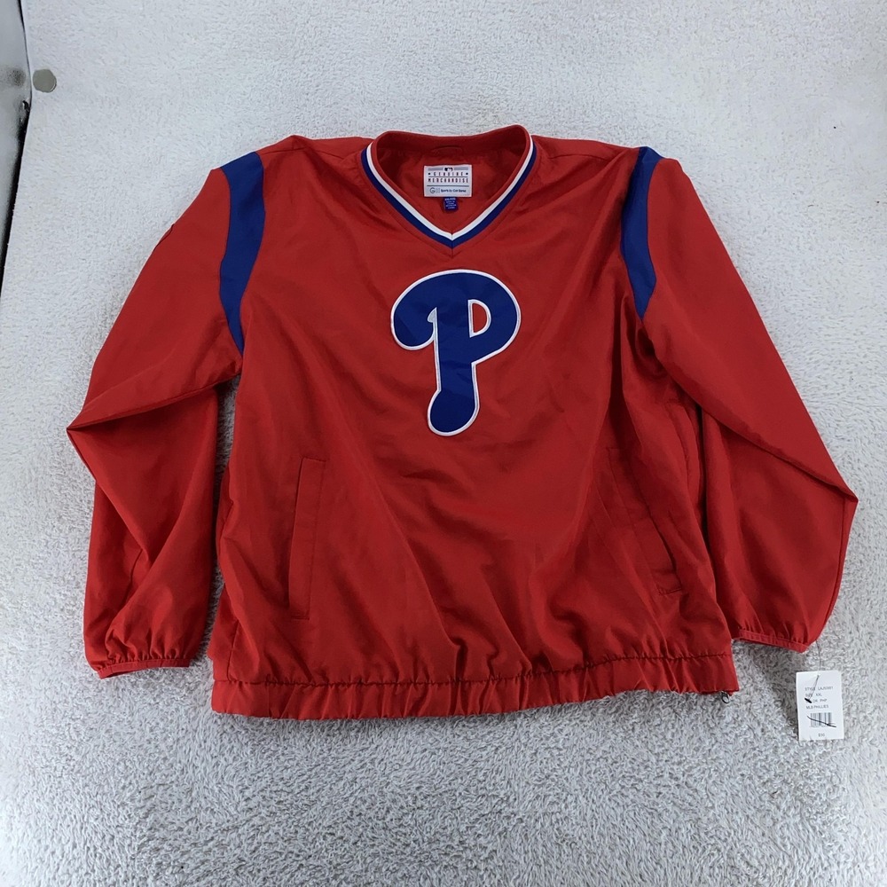 Philadelphia Phillies Pullover‎ Windbreaker Jacket Mens 2XL MLB Baseball New - Picture 4 of 11